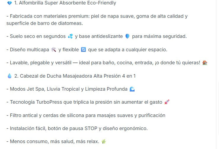Pack Cabezal Ducha+ Alfombra Absorbente