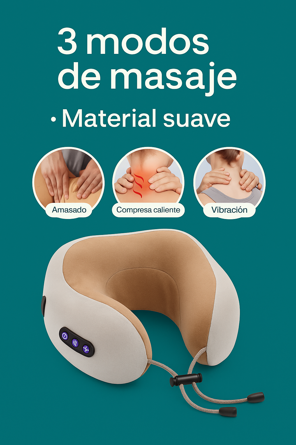 Cojín De Masaje Cervical Para Viajes