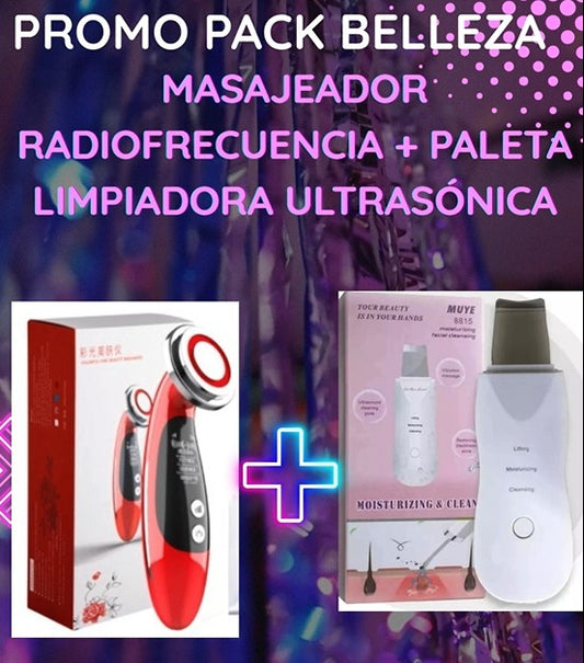 Pack Masajeador Radiofrecuencia + Espátula Ultrasónica