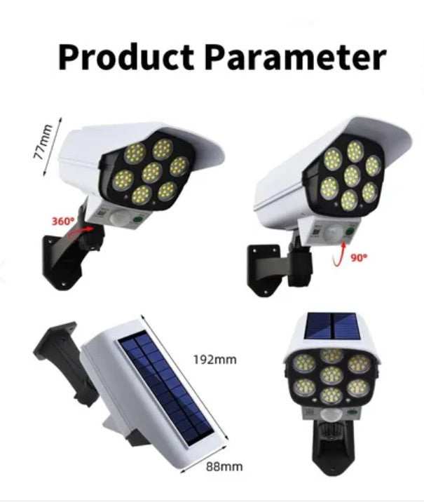 PACK X3 FOCO SOLAR TIPO CAMARA SENSOR